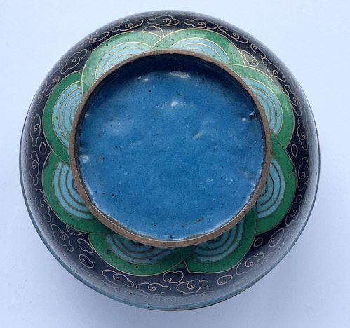 Vintage Cloisonne lidded bowl